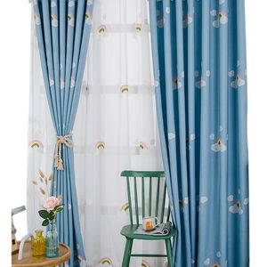 Prezzo speciale cute cartoon <span class=keywords><strong>arcobaleno</strong></span> blackout tenda per la camera da letto della ragazza del ragazzo - Product Image 5