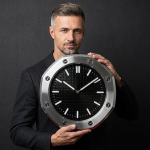 Reloj de Pared de Metal Artístico Creativo, Moderno y de Lujo, Decoraciones Navideñas, Relojes de Metal con Forma de Reloj, para Sala de Estar, Hotel, OEM/ODM - Product Image 3