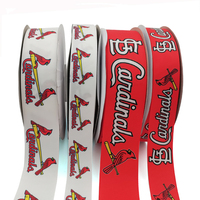 Ruban personnalisé des Cardinals de St-Louis, ruban en gros-grain pour équipe sportive