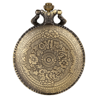 Montre de poche vintage gravée avec baguette magique et chaîne - Chiffres arabes, cadeau d'anniversaire unique pour hommes, garçons, collectionneurs