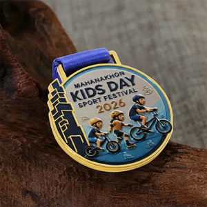 Médailles personnalisées pour enfants : VTT, course cycliste, camp scolaire – Or, Argent, Bronze – Impression UV – Médailles pour enfants - Product Image 4