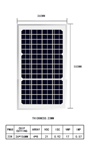 Panel Solar Monocristalino de Alta Calidad de 300W para Sistemas de Almacenamiento de Energía - Product Image 2