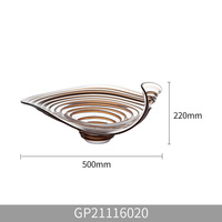 Bol à salade de fruits transparents assiettes de luxe domestiques support bol en verre plateau de présentation de fruits secs