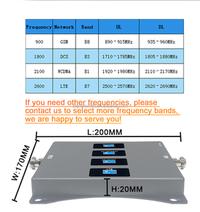 Amplificatore di Segnale Cellulare a 4 Bande 900/1800/2100/2600, Ripetitore 2G 3G 4G 5G, Bestseller di Fabbrica - Product Image 6