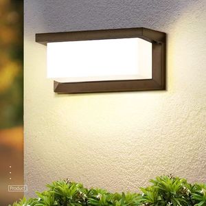 โคมไฟติดผนัง LED IP65กลางแจ้ง, โคมไฟติดผนังอบอุ่น3000K โคมไฟ LED ติดผนังกลางแจ้งกันน้ำทันสมัย - Product Image 1