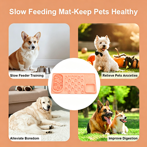 Gamelle anti-glouton personnalisée pour grand chien, tapis de léchage et de renifle en silicone avec ventouses, distributeur interactif de nourriture pour ralentir la consommation - Product Image 2