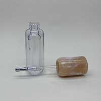 Tube de brillant à lèvres en plastique de haute qualité de 5 ml avec pinceau métallique, tube transparent pour brillant à lèvres, couleur personnalisable, tube de baume à lèvres