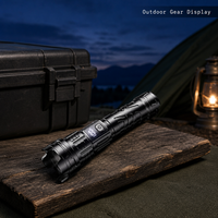 Lampe torche LED blanche 5W, lumière puissante, rechargeable, longue durée de vie de la batterie, utilisation domestique, extérieure, résistante aux chutes, zoomable, portable
