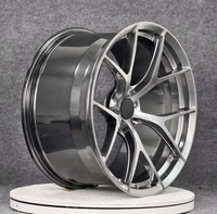 Jantes 5 branches brossées argent chromé foncé 18 19 20 21 22 pouces 5x114.3 5x120 5x112 à déport profond pour 350Z BRZ