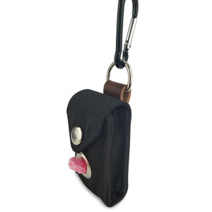 Distributeur de sacs à déjections canines portable en toile avec mousqueton pour l'élimination des déchets d'animaux - Product Image 1
