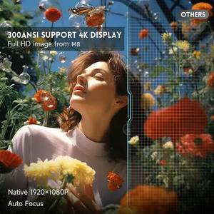 Projecteur vidéo intelligent <span class=keywords><strong>Android</strong></span> 9 DLP WiFi 6 BT 4K, home cinéma portable, 1080P 300ANSI 4K-Laser 3D, mini projecteur rechargeable - Product Image 6