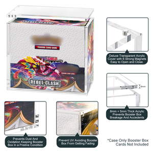 Wholesale Custom <strong>Clear</strong> Stackable Acrylic Game Card TCG ETB <strong>Display</strong> Box Acrylic Booster <strong>Cases</strong> <strong>With</strong> Magnetic <strong>Lid</strong> - Product Image 2