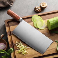 Couteau de cuisine chinois XINZUO Sharp de 9 pouces, acier composite 3 couches, manche en bois rouge, pour trancher les légumes