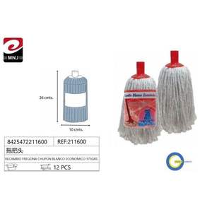 Cabezal de Repuesto Blanco para Mopa, Cómodo y Eficaz, de Tela de Hilo de Algodón - Product Image 1