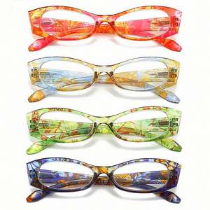 Gafas de Lectura con Marco Pequeño para Mujer, Diseño Floral Colorido, Anti Luz Azul, con Caja, Moda 2025 - Product Image 1
