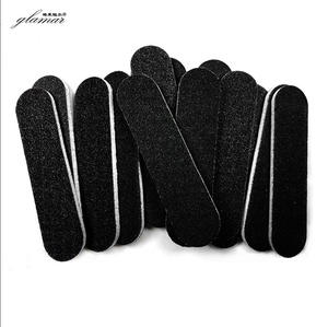 OEM/özel etiket siyah çift taraflı yuvarlak şekil özel Logo 80/100/180 zımpara toplu Mini tırnak törpüsü - Product Image 4