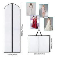 Housse de protection anti-poussière pour vêtements, costume, veste, manteau, sac de voyage, robe de mariée, sur mesure, non tissé