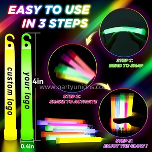Vente flash : Bâtons lumineux de 4 pouces en vrac, bâtons lumineux d'urgence, bâtons lumineux de survie qui brillent dans le noir pour les fêtes néon, cadeaux lumineux pour les fêtes - Product Image 2