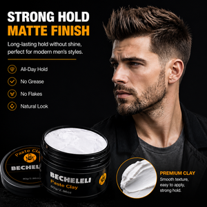 Cire coiffante <span class=keywords><strong>bio</strong></span> pour hommes, 7 styles, fini mat professionnel, forte tenue, pommade à base de kaolin, fini texturé - Product Image 3