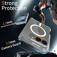 Casing Lipat Nirkabel Magnetik untuk iPhone 18 Fold, Anti Kuning, Transparan, dengan Kotak, Casing Ponsel Magnetik untuk iPhone 18 Duo