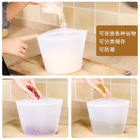 Sac de rangement alimentaire en silicone réutilisable, durable, extensible, non toxique, de qualité alimentaire, sans BPA, pour réfrigérateur de cuisine