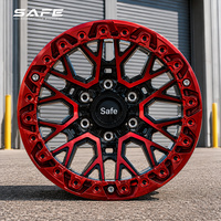 Rines de Aleación Forjados Rojos de Diseño Personalizado 4x4 para SUV, con Borde Profundo, para Todoterreno, 6x135, para Ford F150, Tacoma, 4Runner, Sierra