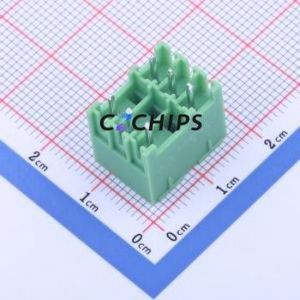 KF2EDGKVH-3.5-2*3P Plug-in Terminal Block Through hole,P=3.5mm Connector Board-to-Board / Socket - Closed 2x3P 3.5mm Green - Product Image 2