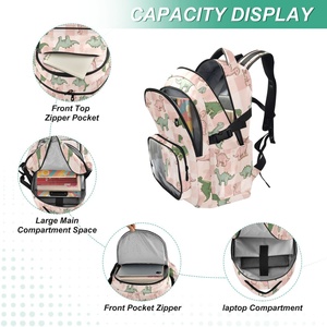 Wholesale Custom Dinosaur Print PVC Transparent Waterproof <b>Backpack</b> Zipper <b>Lightweight</b> Large Capacity Leisure Sport <b>Backpack</b> - Product Image 4