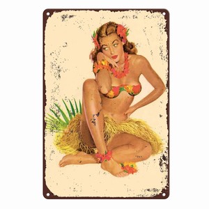 Custom Girls Metal Tin Signs Plaque Wall Decoration <strong>Art</strong> <strong>Deco</strong> Hanging Custom Color Home Cafe <strong>Bar</strong> - Product Image 5
