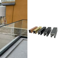 Rampe d'escalier minimaliste de luxe sans perçage en alliage d'aluminium et de magnésium à 30 fentes, accessoires de garde-corps pour villa