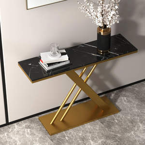 Table <span class=keywords><strong>d</strong></span>'<span class=keywords><strong>entrée</strong></span> murale en marbre, style luxe léger et épuré, pour villa, hôtel, appartement, salon, couloir - Product Image 1