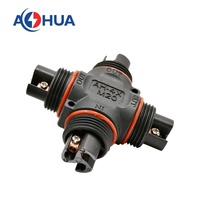 Conector de Cable Impermeable AOHUA M20 de 2 y 3 Pines Tipo X IP68, Divisor de Cable de 4 Vías con Conexión por Tornillo