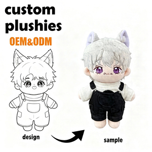 Peluche Personalizzato con Logo, Bambola Anime, Giocattolo in Peluche con Imbottitura in Cotone, Peluche di Idol Kpop con Vestiti Staccabili - Product Image 1