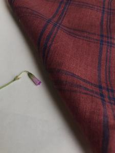 Tissu en lin 100% délavé à carreaux mélangés - Product Image 3