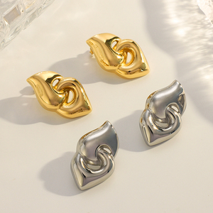 COOL vente en gros personnalisé Vintage plaqué or Designer bijoux de mode boucles d'oreilles en acier inoxydable - Product Image 4