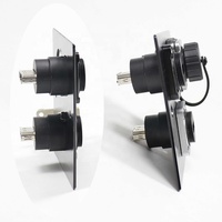 Adaptateur de panneau de montage DP femelle-femelle étanche en alliage de zinc noir pour ordinateur, accessoires de connecteur