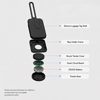Étiquette de bagage GPS intelligente, traceur Bluetooth, positionnement AGPS/LBS/WiFi/GLONASS, application iOS, localisateur de valise anti-perte, emplacement pour carte nominative
