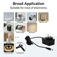 Adaptateurs secteur AC/DC à vente directe d'usine 5V 6V 8V 9V 10V 12V 15V 16V 18V 20V 24V 0.5A 1A 2A – Alimentation murale à découpage