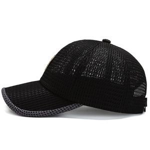 MIO özel Logo kavisli ağız örgü spor beyzbol şapkası moda 6 Panel ağ şoför şapkası erkekler için düz renk ayarlanabilir <span class=keywords><strong>Snapback</strong></span> şapka - Product Image 3