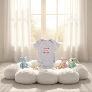 <span class=keywords><strong>Ropa</strong></span> de Recién <span class=keywords><strong>Nacido</strong></span> con Logotipo Personalizado, 0-24 Meses, Mono de Color Sólido, Traje de Escalada de Manga Corta <span class=keywords><strong>para</strong></span> Bebés Niños y Niñas - Product Image 1