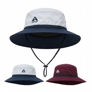 Tùy chỉnh chất lượng cao rộng vành <span class=keywords><strong>Boonie</strong></span> mũ cao su vá logo laser cắt ngư dân xô <span class=keywords><strong>hat</strong></span> với chuỗi - Product Image 3