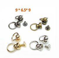 Sac à ongles en laiton, Rivet Chicago, anneau de sucette, goujon, vis pivotante, tête de poteau à bille, boutons
