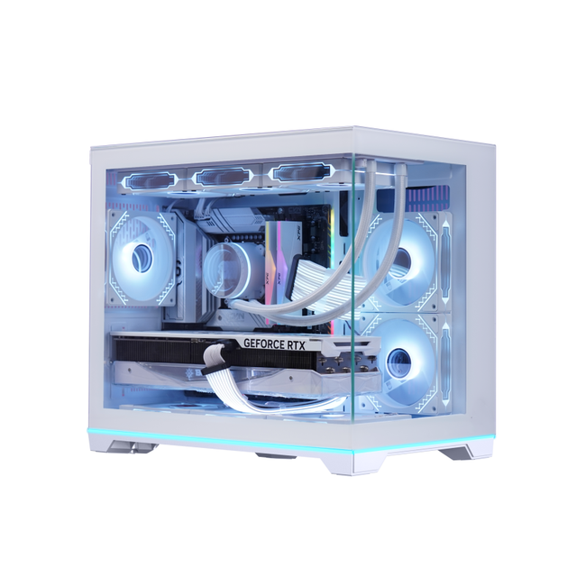 Factory Mid Tower Desktop Panoramic Tempered Glass Computer PC Casing CPU Cabinet MATX PC Case Gaming Computer Cases & Towers