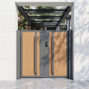 Portail de clôture français moderne à ouverture automatique, <span class=keywords><strong>en</strong></span> aluminium, bois, fer et acier, pour villas, fourniture <span class=keywords><strong>en</strong></span> gros - Product Image 3