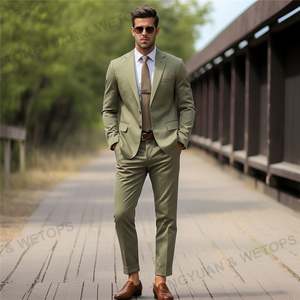 <strong>Safari</strong> Men's <strong>Suits</strong> Business Party Groom Performance Prom Casual Tailored 2Pcs <strong>Suit</strong>. - Product Image 5