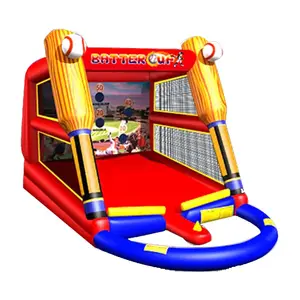 Juegos Deportivos comerciales, bateador de béisbol inflable, jaula de bateo