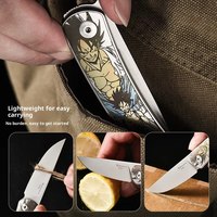 Couteau pliant PioneerEDC DIY Gr5 Titanium M390, couteau de poche en titane haute dureté, couteau tactique de survie pour la chasse et les activités de plein air