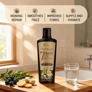 Champú Orgánico para el Crecimiento del Cabello con 7 Hierbas, Jengibre, Aloe Vera y Manzanilla, Limpia e Hidrata el Cabello <span class=keywords><strong>Sin</strong></span> <span class=keywords><strong>Químicos</strong></span> Agresivos - Product Image 3