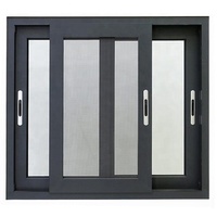 Dernière fenêtre coulissante à double vitrage de conception en aluminium fenêtres coulissantes