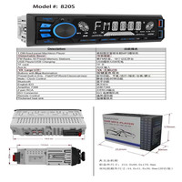 Radio FM Chargeur stéréo 2 Dual Usb Car Bt 12v 24v 1 Din Aux in Receiver Car Mp3 Player